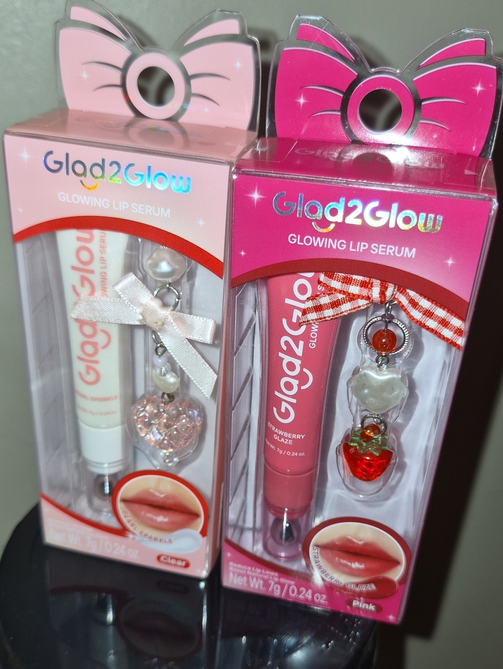 Glowing Lip Serum - Pink & Light Pink
